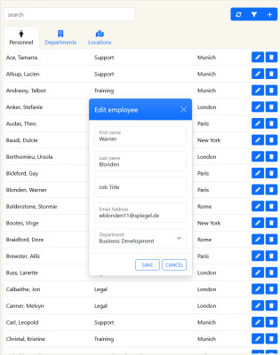 A preview of the Gazetteer application